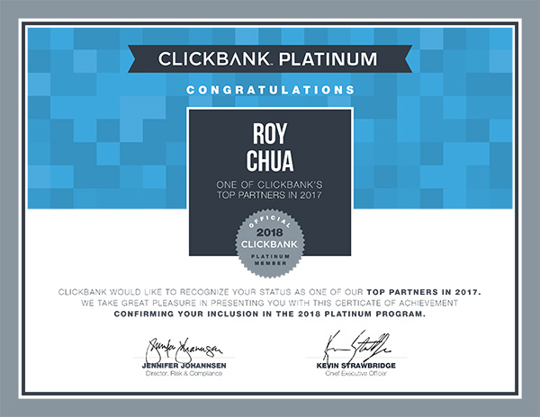 Clickbank Certificate